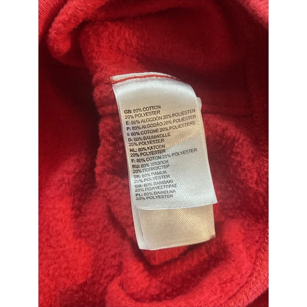 The North Face Pullover Hoodie Men XXL Red Kangaroo Pocket Long Sleeve Cozy